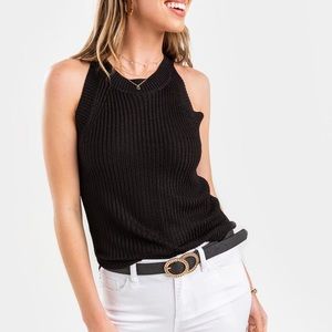 NWT Francesca’s HIGH NECK SWEATER TANK